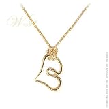 MILLE LUCCI: *HEART DROP GOLD VERMEIL NECKLACE*