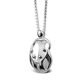 Loving Family® Small Sterling Silver Pendant with Extender - Mother and 4 Child