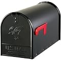 Solar E1600B00 Group Large Steel Rural Mailbox, Black