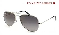Hot Sale Ray Ban Aviator Titanum RB 8041 086/M3 Titanium/Grey Polarized 58mm