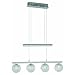 Trio 347800407 NV-JoJo-Pendelleuchte, 4x20W, G4 Br.60cm, Nickel matt, Acrylkugeln klar