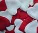 Heart Shaped Silk Rose Petals Wedding Favors Decor - 200 Count - White & Burgundy