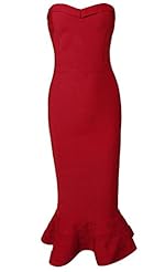 Sexy Strapless Mermaid Nylon/Rayon/Spandex Bandage Dress/Bodycon Dress/Club Dress/Party Dress 