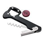Retractable Foil Cutter Corkscrew (Black