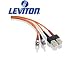 Leviton 62DSC-M03 Fiber Patch Cord, 62.5/125um Multimode, Duplex, SC to SC, 3 Meters
