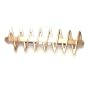 Caravan Satin Gold Fence Tight Barrette 4" by Caravan