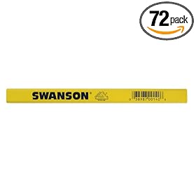 Swanson Carpenter Pencil 72 Pack (Yellow)