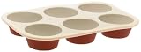 The Carefree Kitchen 2-Tone Silicone Muffin Pan, Terracotta