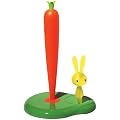 A di Alessi Bunny & Carrot Kitchen Roll Holder, Green (ASG42 GR)