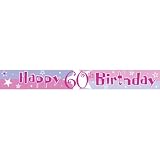 31pQHNi17oL. SL160  Pink Shimmer 60th Birthday Party Banner, 12 Foot