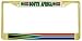 South Africa African Flag Gold Tone Metal License Plate Frame Holder