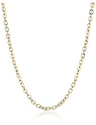Italian 14k Yellow Gold 1mm Diamond Cut Rolo Chain Necklace
