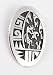 Hopi Kokopelli Silver Pin Overlay Pendant Darin Silas picture