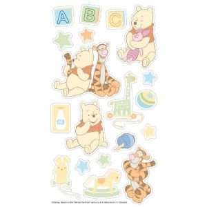 12 PACK PUFFY STIX BABY POOH BEAR Papercraft, 