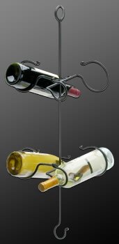 Wine Racks Black Wrought Iron, Hanging Wine Rack Wrought Iron 28 H x 8 5/8 W
