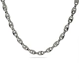 Eve's Addiction Men's Designer Style Stainless Steel Chain with Curb Links