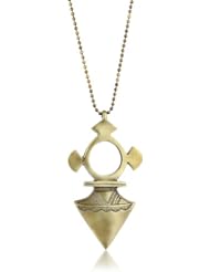 Vanessa Mooney Spear Me Brass Pendant Necklace