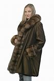 Sable Trimmed Sheared Mink Jacket