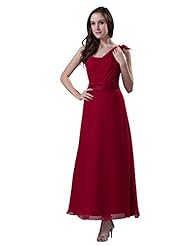 A-line Ankle Length Natural   Waistline Chiffon One Shoulder  Lace Bridesmaid Dress  With a Bow(s)