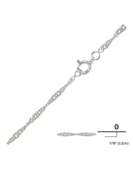 Sterling Silver 2mm Singapore Chain Length: 20"