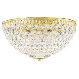 12-Inch Crystal Flushmount Ceiling Fixture
