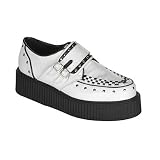 CREEPER-410 2 Inch Platform Creeper Men's Size Shoe With Studded Buckle Strap