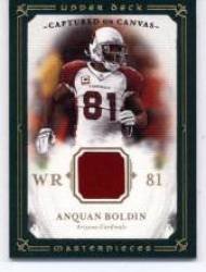 2008 Upper Deck / UD Masterpieces Captured on Canvas Jerseys #CC3 Anquan Boldin - Arizona Cardinals (Piece of Authentic Game Worn Jersey)(Football Cards)