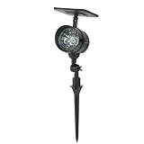 Black Landscape Solar Spot Light White Light 2 Pack