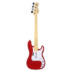 PS3 Rock Band Wireless Fender Precision Bass - Hot Rod Red