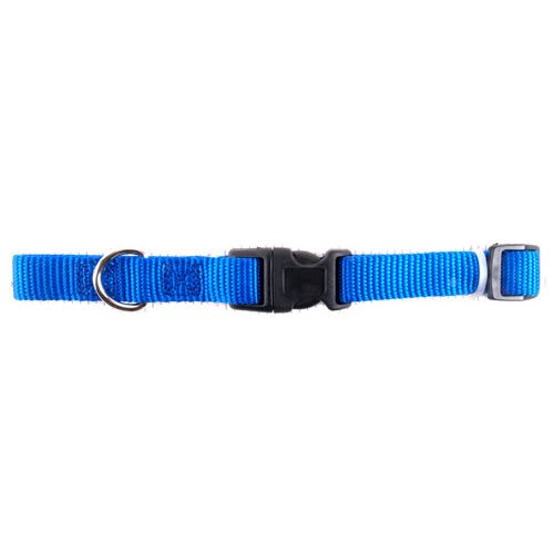 Adjustable Nylon Dog Collar, Size 10-16 Blue