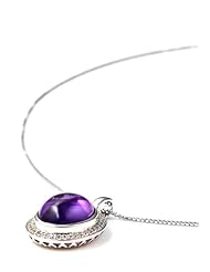 10.60 ct. t.w. Genuine Amethyst and White Topaz Sterling Silver Pendant