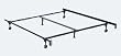 Clamp Style Queen Cal/East King Adjustable Bed Frame with 6 Legs and 2" Wide Rollers By Hollywood Bed Frame