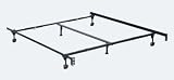 Clamp Style Queen Cal/East King Adjustable Bed Frame with 6 Legs and 2" Wide Rollers By Hollywood Bed Frame