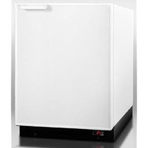 Summit BI605 White Large Capacity Refrigerator-Freezer Designed For Built-In Applications. It Has S