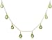 Jewelry : 14k Yellow Gold, August Birthstone, Peridot Briolette Station Necklace, 16"
