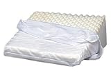 Convoluted Foam Bed Wedge- White Cover