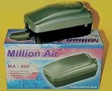 Million Air Ma - 600 Double Outlet Air Pump With Variable Flow Control Knob