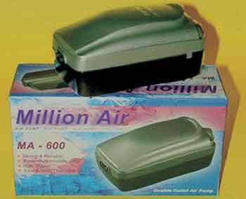 Million Air Ma - 600 Double Outlet Air Pump With Variable Flow Control Knob