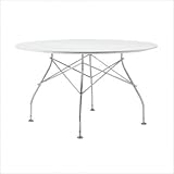 IMAGE OF Glossy Table Top: White Round Polyester Top