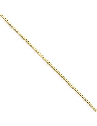 14k Yellow Gold 9in 1.0mm Box Anklet Chain. Metal Wt- 1.63g