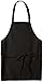 Uncommon Threads Unisex Adjustable No Pocket Restaurant Bib Apron, Black, One Size