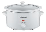 Micromark MM52189 Oval Slow Cooker White 3.5L