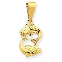 14k Polished Pisces Zodiac Pendant