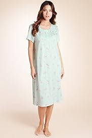 Cotton Blend Short Sleeve Floral Nightdress