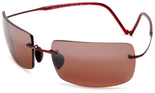 Maui Jim R517-07 Red Thousand Peaks Rimless Sunglasses Polarised Lens Category 3