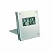 Natico LCD Folding Alarm Clock, brushed aluminum with case (10-510)