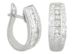 14KT White Gold 0.90ct Diamond Loop Earring
