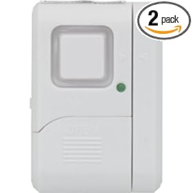 GE 45115 Magnetic Window Alarm, Wireless Battery Operated, 2 Pack