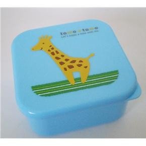 Tomo Tomo Blue Giraffe Animal Zoo Bento Lunch Box (M)