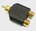FPUK Phono Splitter/Joiner Adapter 2 Sockets to 1 Plug RCA